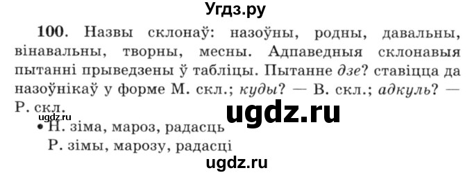 ГДЗ (Решебник №3) по белорусскому языку 6 класс Красней В. П. / практыкаванне / 100