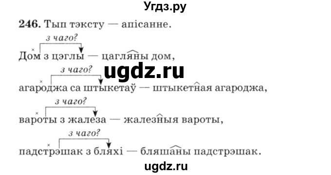 ГДЗ (Решебник №3) по белорусскому языку 6 класс Красней В. П. / практыкаванне / 246
