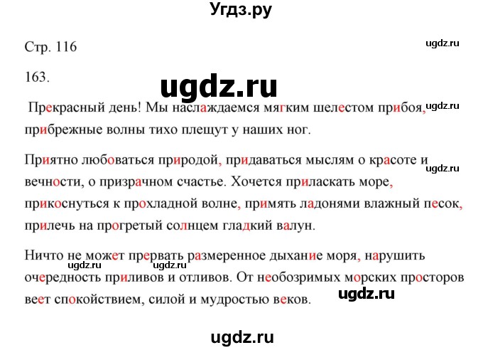 ГДЗ (Решебник) по русскому языку 6 класс Александрова О.М. / упражнение / 163