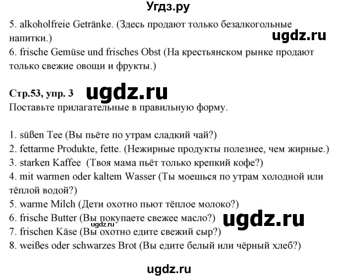 ГДЗ (Решебник) по немецкому языку 9 класс (рабочая тетрадь) Будько А.Ф. / страница / 53(продолжение 2)
