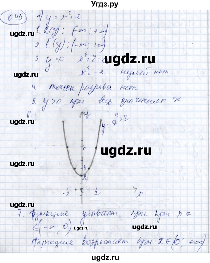 ГДЗ (Решебник) по алгебре 9 класс Шыныбеков А.Н. / раздел 0 / упражнение / 0.45