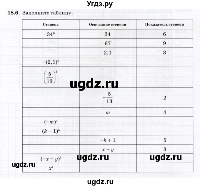 ГДЗ (Учебник) по алгебре 7 класс (рабочая тетрадь) Зубарева И.И. / §18 / 18.6