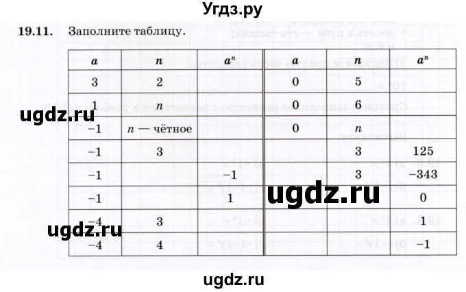 ГДЗ (Учебник) по алгебре 7 класс (рабочая тетрадь) Зубарева И.И. / §19 / 19.11