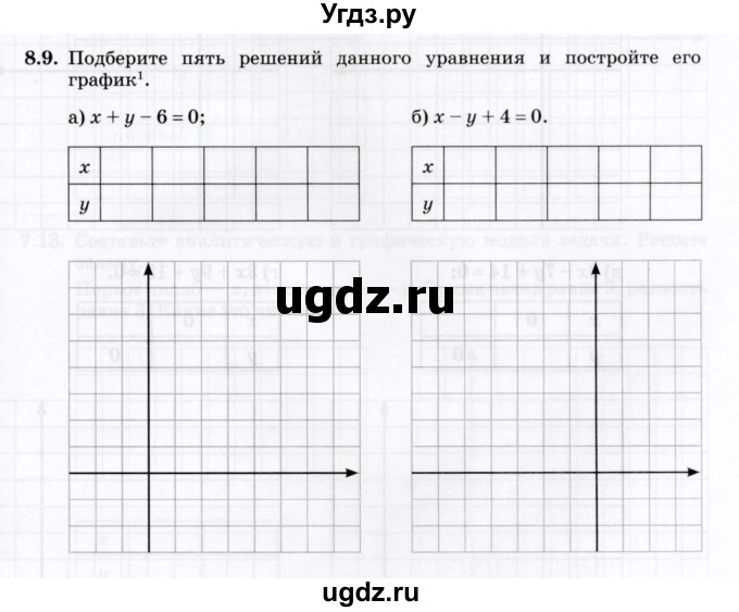 ГДЗ (Учебник) по алгебре 7 класс (рабочая тетрадь) Зубарева И.И. / §8 / 8.9