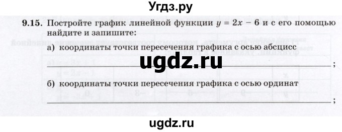 ГДЗ (Учебник) по алгебре 7 класс (рабочая тетрадь) Зубарева И.И. / §9 / 9.15