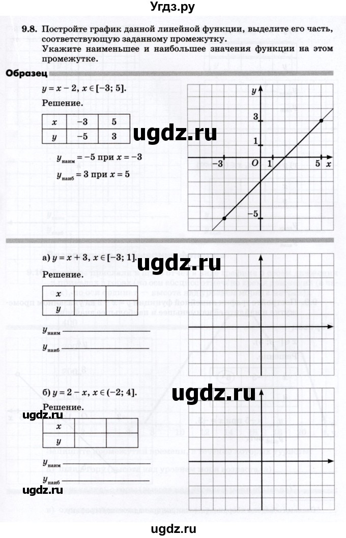 ГДЗ (Учебник) по алгебре 7 класс (рабочая тетрадь) Зубарева И.И. / §9 / 9.8