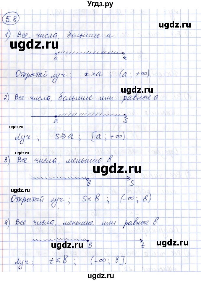ГДЗ (Решебник) по алгебре 7 класс (рабочая тетрадь) Зубарева И.И. / §5 / 5.8