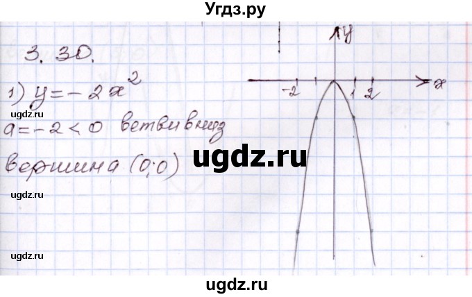 ГДЗ (Решебник) по алгебре 8 класс Шыныбеков А.Н. / раздел 3 / 3.30