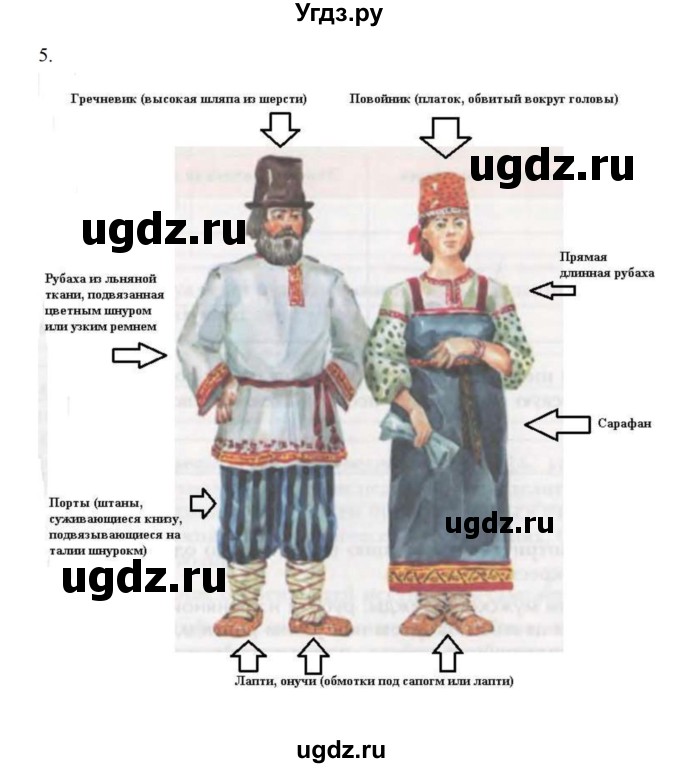 ГДЗ (Решебник) по истории 5 класс (рабочая тетрадь) Майков А.Н. / параграф 6 (страница) / 5