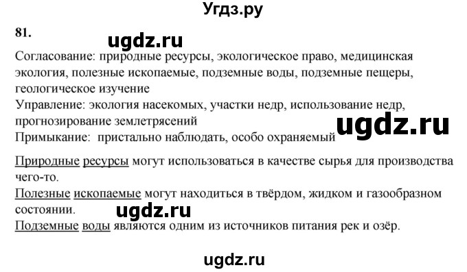 ГДЗ (Решебник) по русскому языку 11 класс Жаналина Л.К. / упражнение (жаттығу) / 81