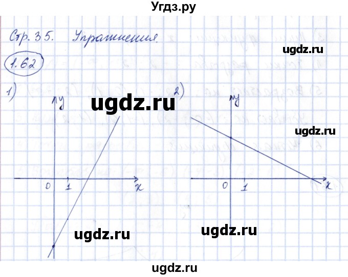 ГДЗ (Решебник) по алгебре 10 класс Шыныбеков А.Н. / раздел 1 / 1.62
