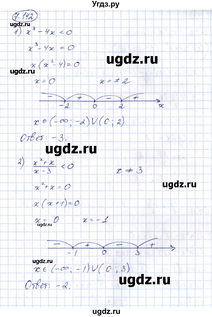 ГДЗ (Решебник) по алгебре 10 класс Шыныбеков А.Н. / раздел 7 / 7.142