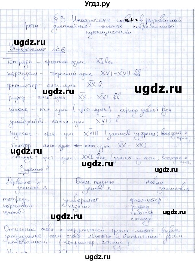 ГДЗ (Решебник) по русскому языку 8 класс Александрова О.М. / упражнение / 26