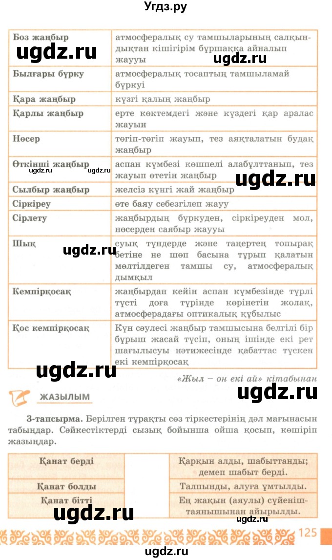 ГДЗ (Учебник) по казахскому языку 10 класс Балтабаева Ж.К. / страница (бет) / 125