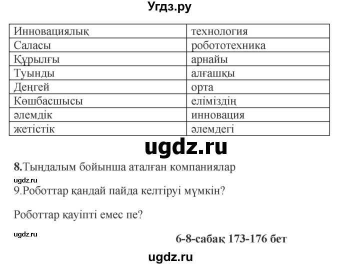 ГДЗ (Решебник) по казахскому языку 9 класс Курманалиева А. / страница (бет) / 172