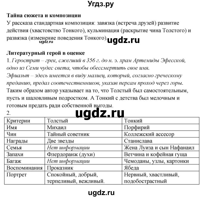 ГДЗ (Решебник) по литературе 8 класс Шашкина Г.З. / часть 2. страница / 56(продолжение 2)