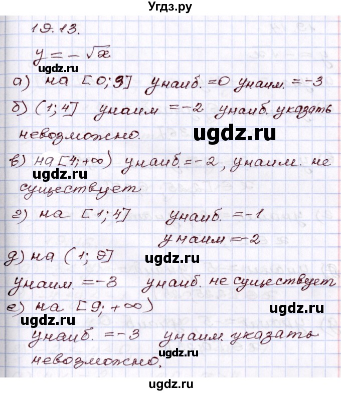 ГДЗ (Решебник) по алгебре 8 класс Мордкович А.Г. / §19 / 19,13