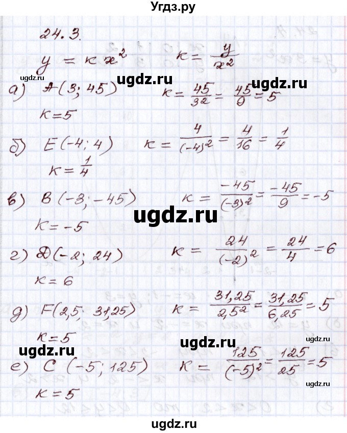 ГДЗ (Решебник) по алгебре 8 класс Мордкович А.Г. / §24 / 24.3