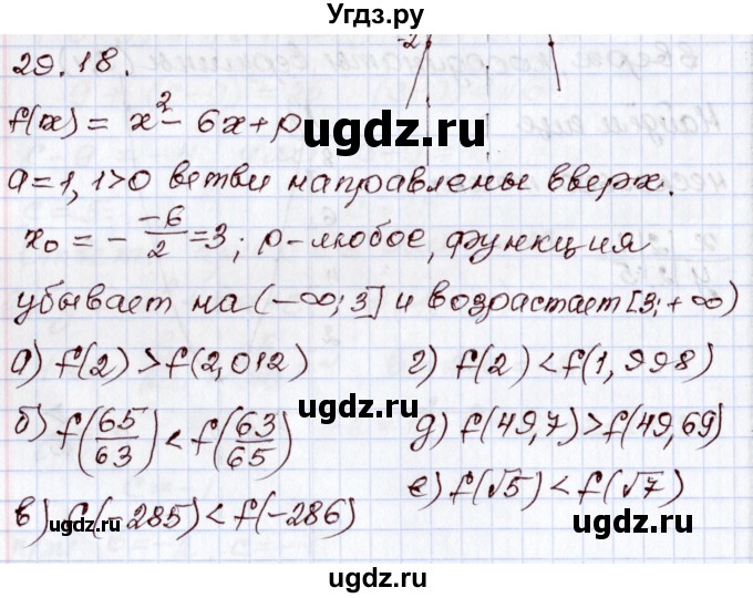 ГДЗ (Решебник) по алгебре 8 класс Мордкович А.Г. / §29 / 29.18