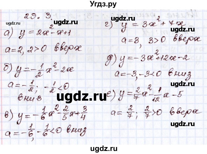 ГДЗ (Решебник) по алгебре 8 класс Мордкович А.Г. / §29 / 29.3