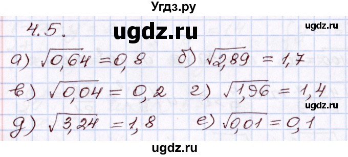 ГДЗ (Решебник) по алгебре 8 класс Мордкович А.Г. / §4 / 4.5