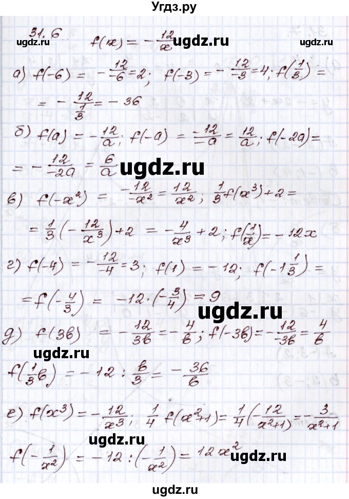ГДЗ (Решебник) по алгебре 8 класс Мордкович А.Г. / §31 / 31.6