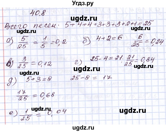 ГДЗ (Решебник) по алгебре 8 класс Мордкович А.Г. / §40 / 40.8