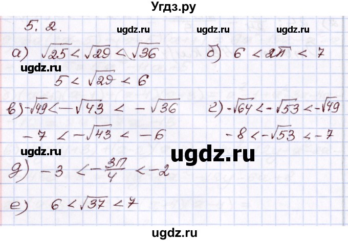 ГДЗ (Решебник) по алгебре 8 класс Мордкович А.Г. / §5 / 5.2