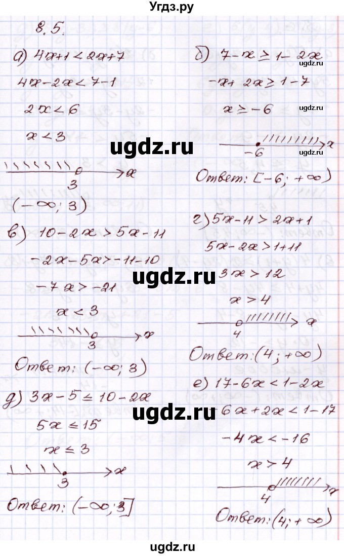 ГДЗ (Решебник) по алгебре 8 класс Мордкович А.Г. / §8 / 8.5