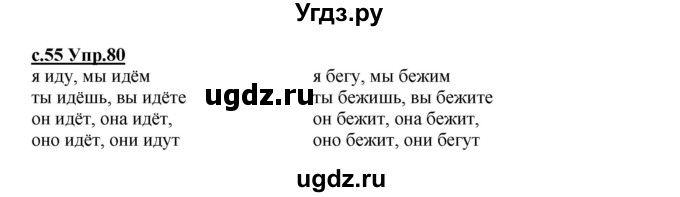 ГДЗ (Решебник) по русскому языку 4 класс Кибирева Л.В. / часть 2. страница / 55
