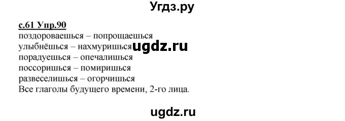 ГДЗ (Решебник) по русскому языку 4 класс Кибирева Л.В. / часть 2. страница / 61