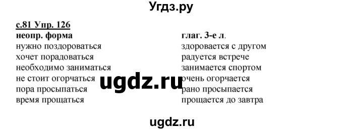 ГДЗ (Решебник) по русскому языку 4 класс Кибирева Л.В. / часть 2. страница / 81