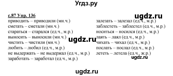 ГДЗ (Решебник) по русскому языку 4 класс Кибирева Л.В. / часть 2. страница / 87