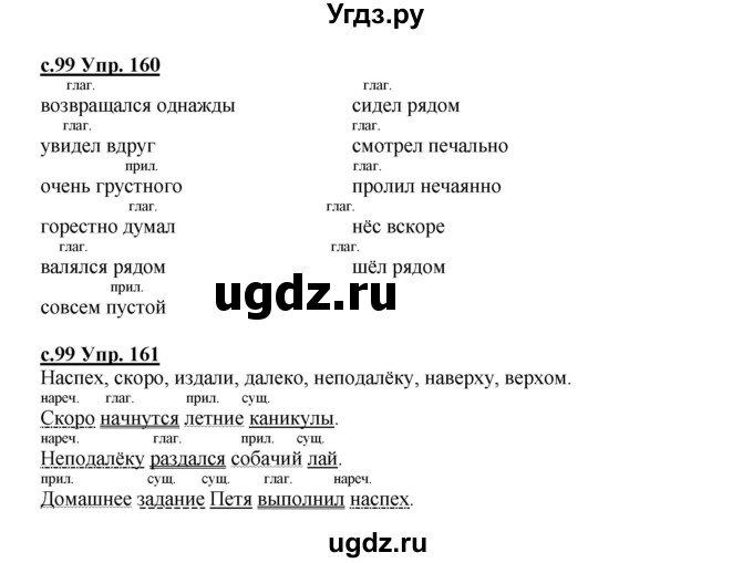 ГДЗ (Решебник) по русскому языку 4 класс Кибирева Л.В. / часть 2. страница / 99