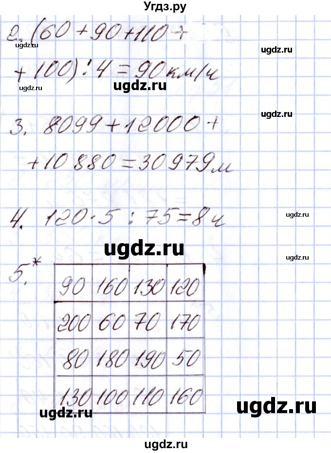 ГДЗ (Решебник) по математике 4 класс (Контрольно-измерительные материалы (КИМ)) Т.Н. Ситникова / Самостоятельные работы / самостоятельная работа 14 (вариант) / 2(продолжение 2)