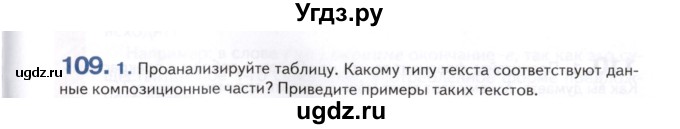 ГДЗ (Учебник) по русскому языку 7 класс Воителева Т.М. / задание / 109