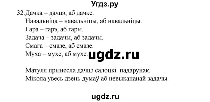 ГДЗ (Рашальнік) по белорусскому языку 6 класс (рабочая тетрадь) Тумаш Г.В. / марфалогiя i арфаграфiя / 32