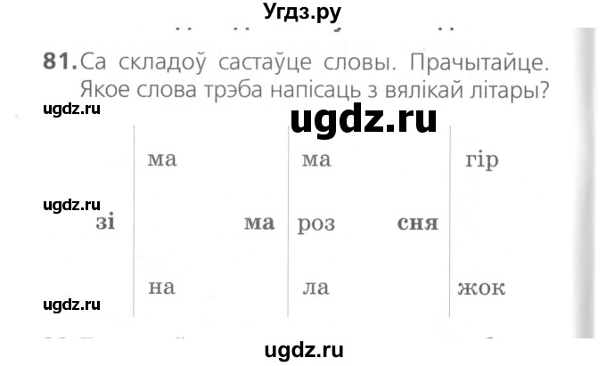 ГДЗ (Сшытак ) по белорусскому языку 2 класс (рабочая тетрадь) Свириденко В.И / практыкаванне / 81