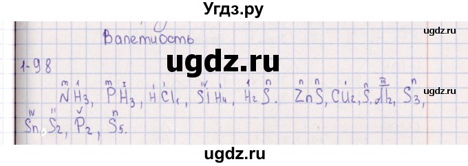 ГДЗ (Решебник) по химии 8 класс (задачник) Гольдфарб Я.Л. / глава 1 / 1.98