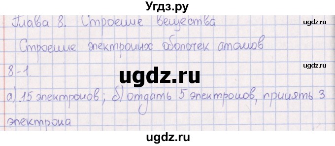 ГДЗ (Решебник) по химии 8 класс (задачник) Гольдфарб Я.Л. / глава 8 / 8.1