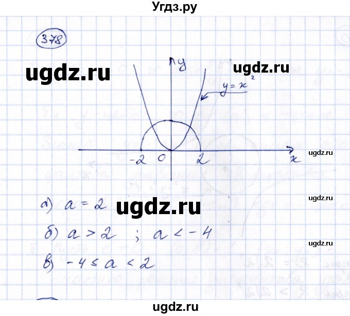 ГДЗ (Решебник) по алгебре 8 класс (рабочая тетрадь) М.К. Потапов / часть 2 (параграф) / параграф 10 (упражнение) / 378