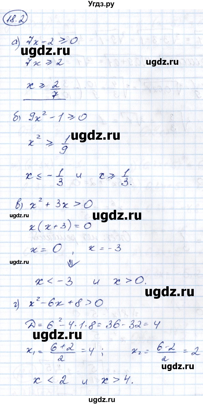 ГДЗ (Решебник) по алгебре 10 класс (сборник задач) Арефьева И.Г. / §18 / 18.2
