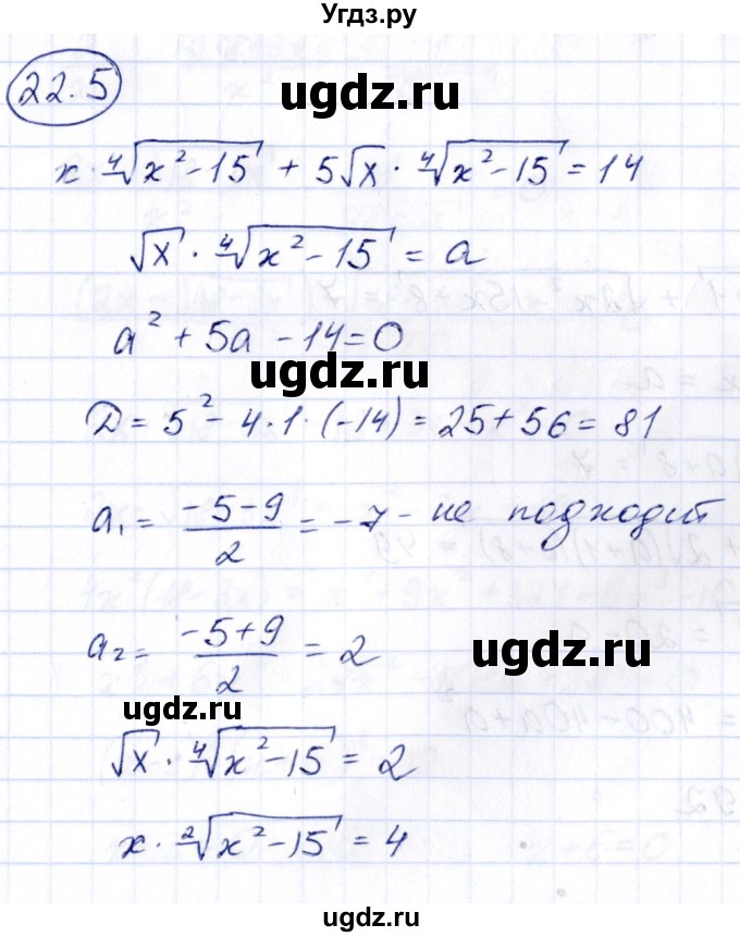 ГДЗ (Решебник) по алгебре 10 класс (сборник задач) Арефьева И.Г. / §22 / 22.5