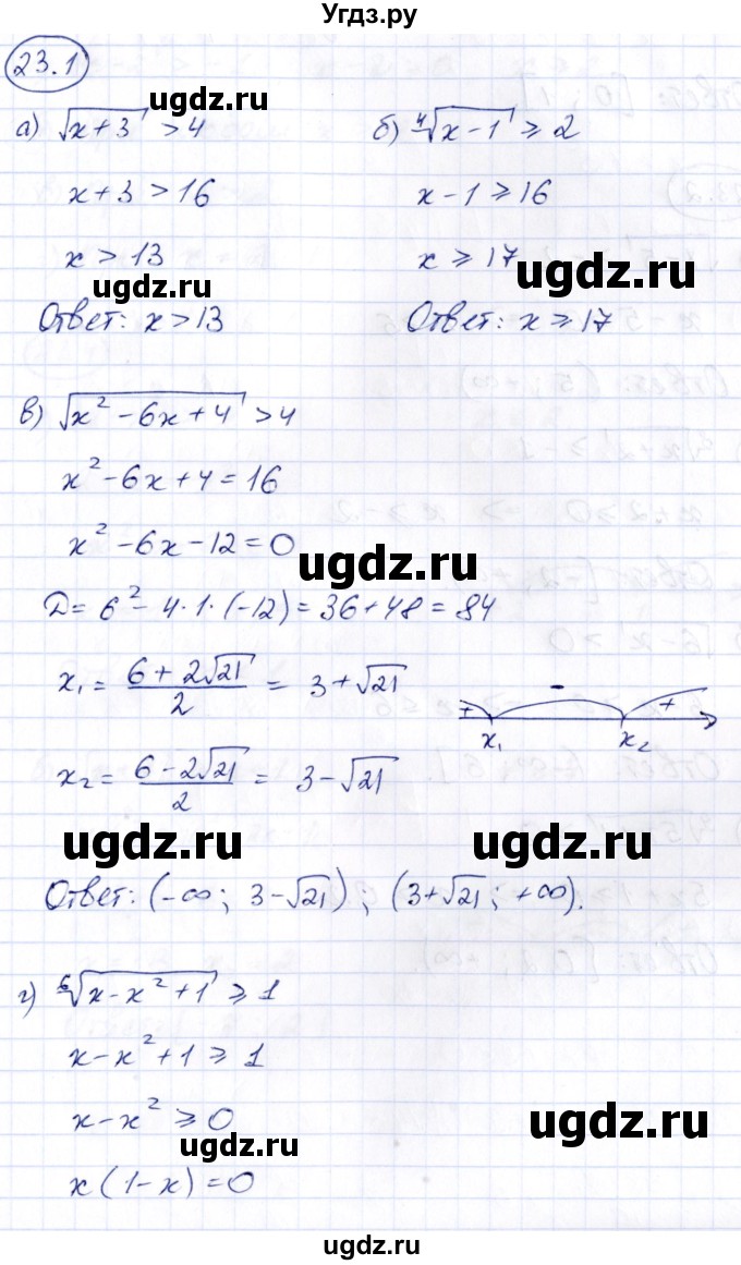 ГДЗ (Решебник) по алгебре 10 класс (сборник задач) Арефьева И.Г. / §23 / 23.1