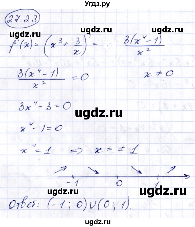 ГДЗ (Решебник) по алгебре 10 класс (сборник задач) Арефьева И.Г. / §27 / 27.23
