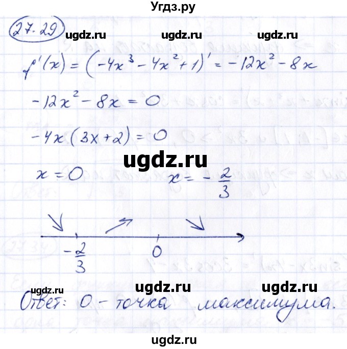 ГДЗ (Решебник) по алгебре 10 класс (сборник задач) Арефьева И.Г. / §27 / 27.29