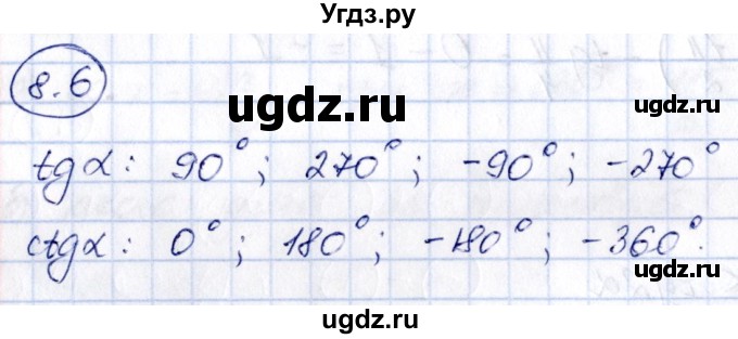 ГДЗ (Решебник) по алгебре 10 класс (сборник задач) Арефьева И.Г. / §8 / 8.6