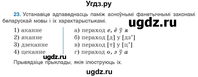 ГДЗ (Учебник) по белорусскому языку 6 класс Валочка Г.М. / практыкаванне / 23