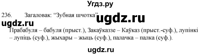 ГДЗ (Решебник) по белорусскому языку 6 класс Валочка Г.М. / практыкаванне / 236