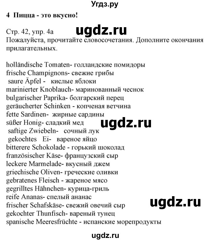 ГДЗ (Решебник) по немецкому языку 8 класс Радченко О.А. / страница / 42